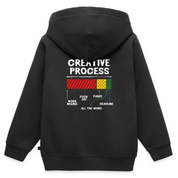 Grafiker Designerin Grafik Designer Künstlerin - Kinder Premium Organic Zip Hoodie - Schwarz - Hinten - AI Model Kid Male (0cm)