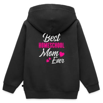 Best Homeschool Mom Ever - Kinder Premium Organic Zip Hoodie - Schwarz - Hinten - AI Model Kid Male (0cm)