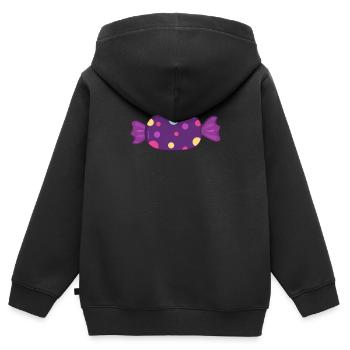 Candy - Kids Premium Organic Zip-up Hoodie - black - Back - AI Model Kid Male (0cm)