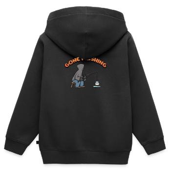 Gone Phishing Hacking Computer Hacker Poison - Kids Premium Organic Zip-up Hoodie - black - Back - AI Model Kid Male (0cm)