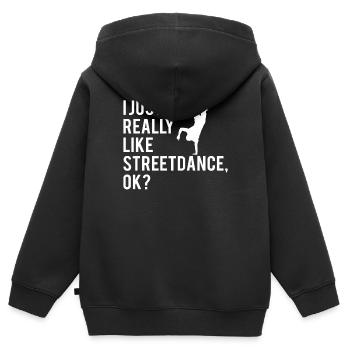 Streetdance Hip Hop Tanz Breakdance Geschenk - Kinder Premium Organic Zip Hoodie - Schwarz - Hinten - AI Model Kid Male (0cm)
