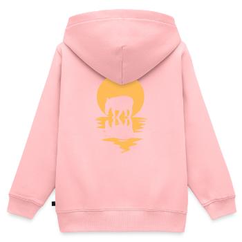 Tapir - Kids Premium Organic Zip-up Hoodie - rose - Back - AI Model Kid Female (0cm)