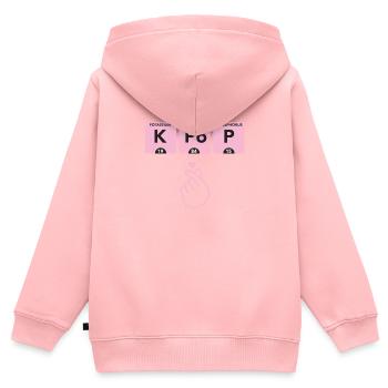 Periodic Table I Love K-Pop Hand Icon... K-Pop - Kids Premium Organic Zip-up Hoodie - rose - Back - AI Model Kid Female (0cm)