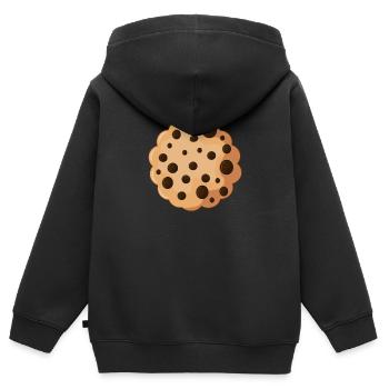 Keks Cookie - Sweat Premium à capuche zippé enfant bio - noir - Dos - AI Model Kid Male (0cm)