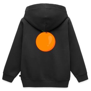 orange - Kids Premium Organic Zip-up Hoodie - black - Back - AI Model Kid Male (0cm)
