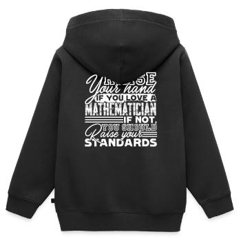 Mathématicien Si vous aimez un mathématicien - Sweat Premium à capuche zippé enfant bio - noir - Dos - AI Model Kid Male (0cm)