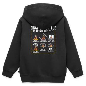 Fahrrad Fahren Radsport Radfahren Spruch Geschenk - Kinder Premium Organic Zip Hoodie - Schwarz - Hinten - AI Model Kid Male (0cm)
