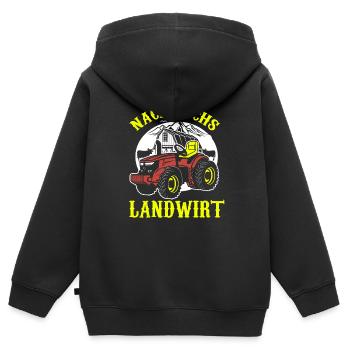 Nachwuchs Landwirt - Kinder Premium Organic Zip Hoodie - Schwarz - Hinten - AI Model Kid Male (0cm)