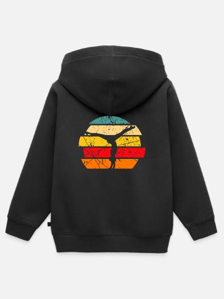 Gymnastics gymnasts - Kids Premium Organic Zip-up Hoodie - black