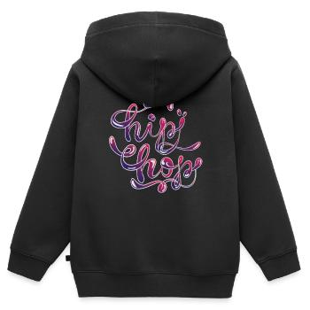 Hip Hop Rap Musik - Kinder Premium Organic Zip Hoodie - Schwarz - Hinten - AI Model Kid Male (0cm)