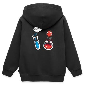 Chemie Chemiker Lustiges Geschenk für Nerds - Kinder Premium Organic Zip Hoodie - Schwarz - Hinten - AI Model Kid Male (0cm)