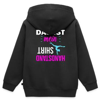Handstand Mädchen Akrobatik - Kinder Premium Organic Zip Hoodie - Schwarz - Hinten - AI Model Kid Male (0cm)