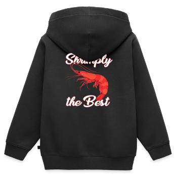 Shrimp - Kinder Premium Organic Zip Hoodie - Schwarz - Hinten - AI Model Kid Male (0cm)