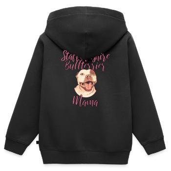 Staffordshire Bullterrier - Kinder Premium Organic Zip Hoodie - Schwarz - Hinten - AI Model Kid Male (0cm)