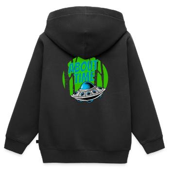 Alien - Sweat Premium à capuche zippé enfant bio - noir - Dos - AI Model Kid Male (0cm)