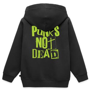 Punks Not Dead - Vintage Grunge - Punk Is Not Dead - Kids Premium Organic Zip-up Hoodie - black - Back - AI Model Kid Male (0cm)