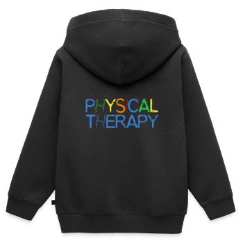 Physiotherapeut - Kinder Premium Organic Zip Hoodie - Schwarz - Hinten - AI Model Kid Male (0cm)