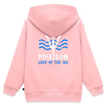 Poseidon Trident T Shirt Griechische Götter Herr - Kinder Premium Organic Zip Hoodie - Rosa - Hinten - AI Model Kid Female (0cm)