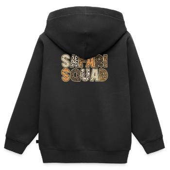 Safari Squad - Sweat Premium à capuche zippé enfant bio - noir - Dos - AI Model Kid Male (0cm)