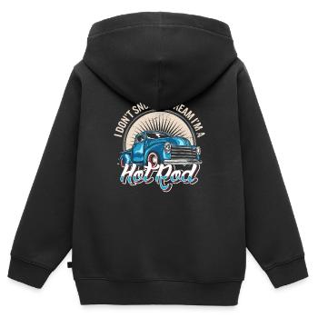 Hot Rod - Kinder Premium Organic Zip Hoodie - Schwarz - Hinten - AI Model Kid Male (0cm)