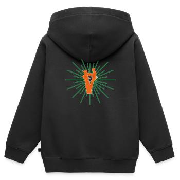 Arbre d’arborescences d’arbres Idée cadeau - Sweat Premium à capuche zippé enfant bio - noir - Dos - AI Model Kid Male (0cm)