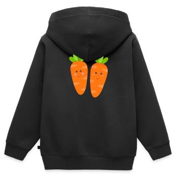 Carrots Carrots - Kids Premium Organic Zip-up Hoodie - black - Back - AI Model Kid Male (0cm)