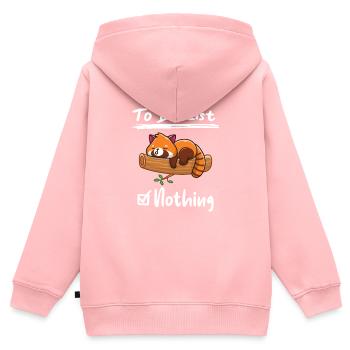 To Do List Nothing Funny and Cute Sloth - Kids Premium Organic Zip-up Hoodie - rose - Back - AI Model Kid Female (0cm)
