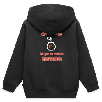 Garnelenzucht Shrimp Aquarianer Geschenkidee - Kinder Premium Organic Zip Hoodie - Schwarz - Hinten - AI Model Kid Male (0cm)