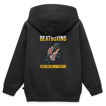 Beatbox Beatboxer Beatboxing Sort - Sweat Premium à capuche zippé enfant bio - noir - Dos - AI Model Kid Male (0cm)
