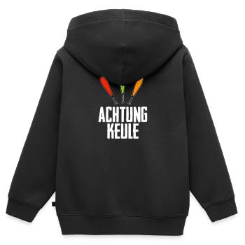 Jonglieren Jongleur - Kinder Premium Organic Zip Hoodie - Schwarz - Hinten - AI Model Kid Male (0cm)