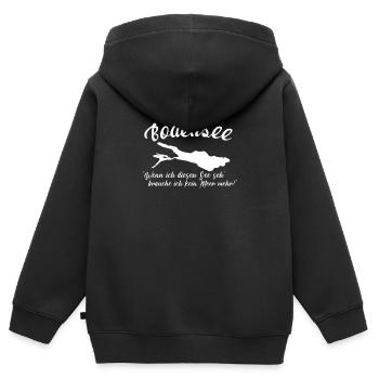 Bodensee See Kontanz Süddeutschland Geschenkidee - Kinder Premium Organic Zip Hoodie - Schwarz - Hinten - AI Model Kid Male (0cm)