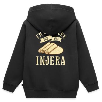 Injera Bread Flatbread Recipe Ethiopia Eritrea - Kids Premium Organic Zip-up Hoodie - black - Back - AI Model Kid Male (0cm)