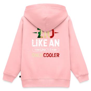 Zio Comme Un oncle Juste Cooler - Sweat Premium à capuche zippé enfant bio - rose - Dos - AI Model Kid Female (0cm)