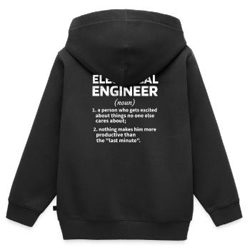 Electrical Engineer Gift Electrical Engineer Student - Kids Premium Organic Zip-up Hoodie - black - Back - AI Model Kid Male (0cm)