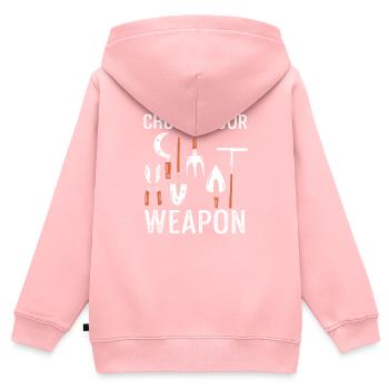 gardener - Kids Premium Organic Zip-up Hoodie - rose - Back - AI Model Kid Female (0cm)