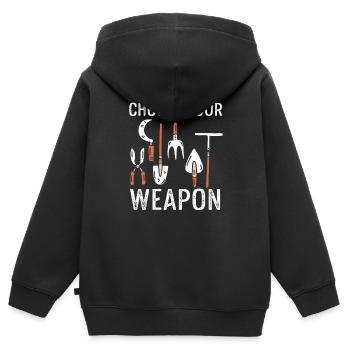 Gärtner - Kinder Premium Organic Zip Hoodie - Schwarz - Hinten - AI Model Kid Male (0cm)