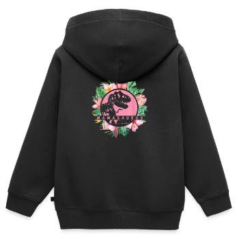 Fête des mères maman maman maman maman maman fleurs - Sweat Premium à capuche zippé enfant bio - noir - Dos - AI Model Kid Male (0cm)