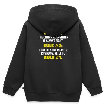 Chemical Engineer Chemical Engineer Gift Idea - Kids Premium Organic Zip-up Hoodie - black - Back - AI Model Kid Male (0cm)