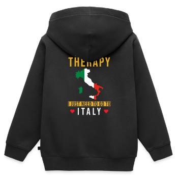 Italien Urlaub Spruch lustig - Kinder Premium Organic Zip Hoodie - Schwarz - Hinten - AI Model Kid Male (0cm)