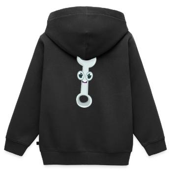 Wrench Tool - Kids Premium Organic Zip-up Hoodie - black - Back - AI Model Kid Male (0cm)
