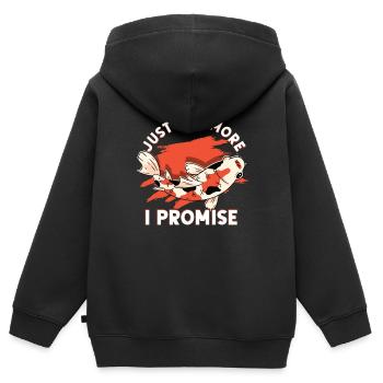 Nur Noch Einen Koi Ich Verspreche Es - Koi - Kinder Premium Organic Zip Hoodie - Schwarz - Hinten - AI Model Kid Male (0cm)