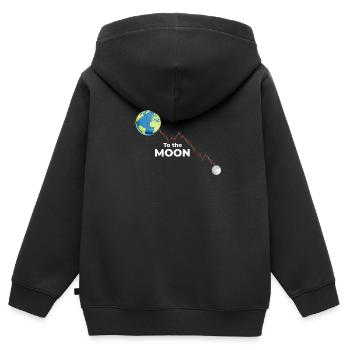 To the Moon - Börse Meme Stock Trading Aktien - Kinder Premium Organic Zip Hoodie - Schwarz - Hinten - AI Model Kid Male (0cm)
