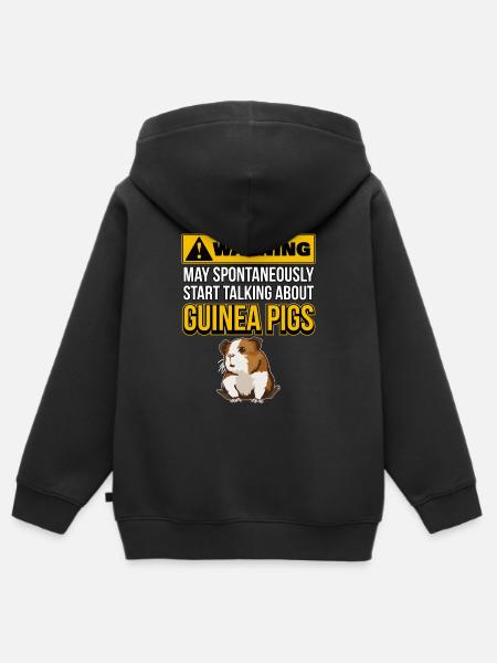 Meerschweinchen May tart Talking About Guinea Pigs - Premium børne zip-hættetrøje økologisk - sort
