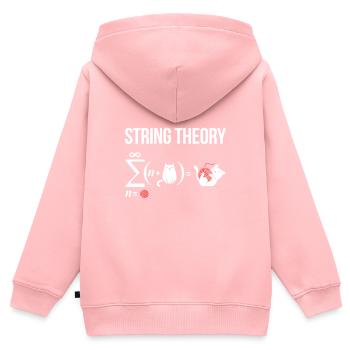 string theory, astrophysics schrödinger cat Phys - Kids Premium Organic Zip-up Hoodie - rose - Back - AI Model Kid Female (0cm)
