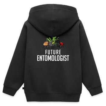 Insekt Entomologie Entomologe Lustig Süße - Kinder Premium Organic Zip Hoodie - Schwarz - Hinten - AI Model Kid Male (0cm)