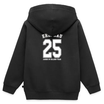 Geschenkideen Silberhochzeit - Kinder Premium Organic Zip Hoodie - Schwarz - Hinten - AI Model Kid Male (0cm)