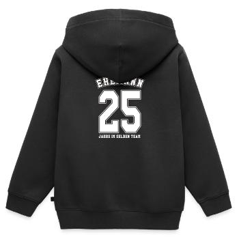 Geschenkideen Silberhochzeit - Kinder Premium Organic Zip Hoodie - Schwarz - Hinten - AI Model Kid Male (0cm)
