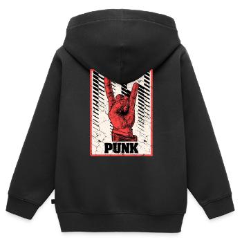 Devil's Horn Punks Punk - Kids Premium Organic Zip-up Hoodie - black - Back - AI Model Kid Male (0cm)