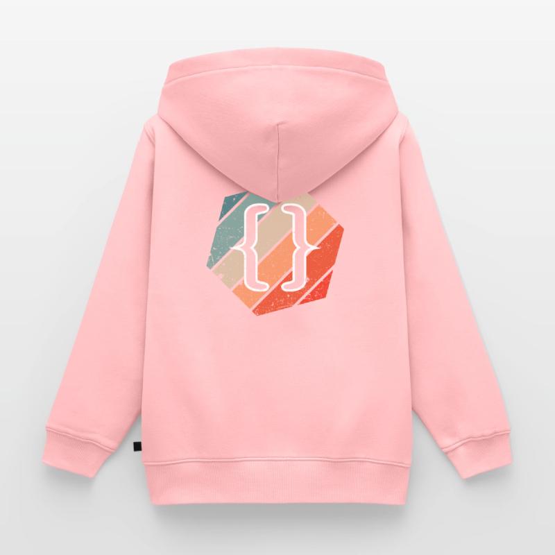 Vintage Web Developer CSS JavaScript and HTML 5 Kids Premium Organic Zip-up Hoodie