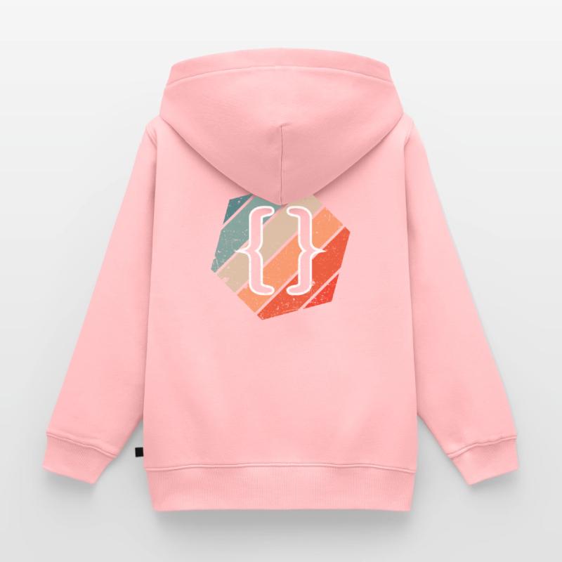 Vintage Web Developer CSS JavaScript und HTML 5 Kinder Premium Organic Zip Hoodie